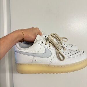 Nike Starry Night Air Force 1 Leather Low-Top Sneakers White